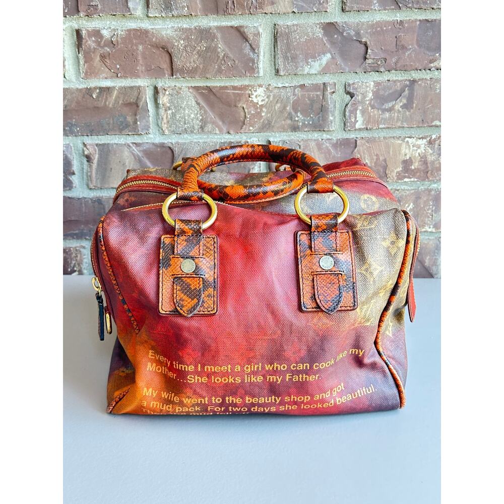 Louis Vuitton Mancrazy Jokes Handbag Monogram Canvas and Snakeskin 54362